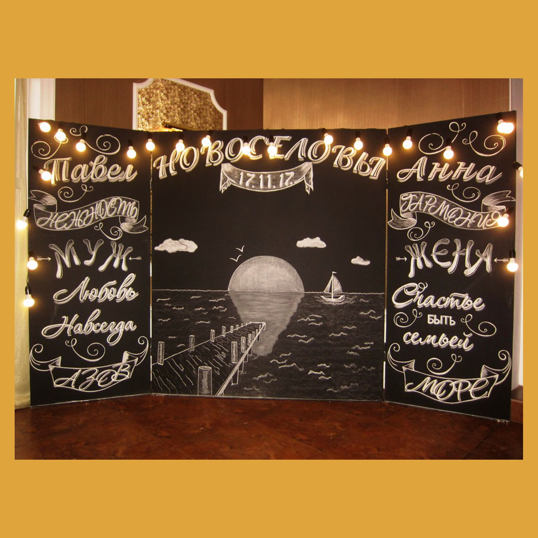 Меловая грифельная доска. Студия праздничного декора