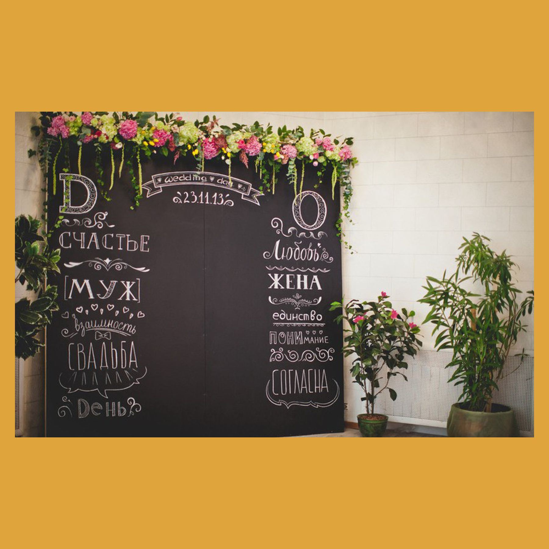 Меловая грифельная доска. Студия праздничного декора