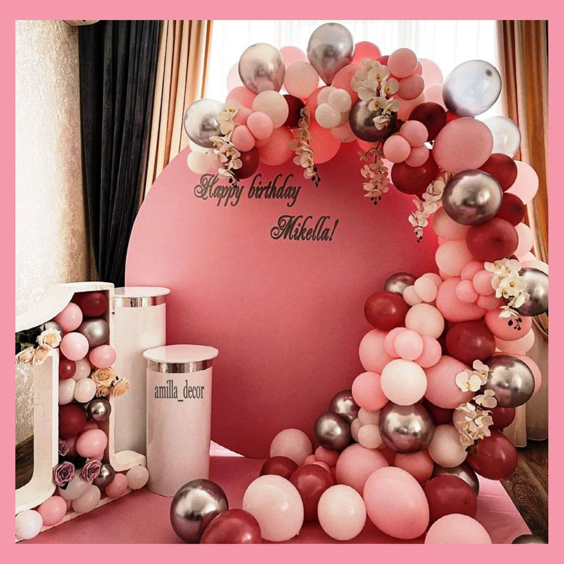 Круглая фотозона. Студия праздничного декора