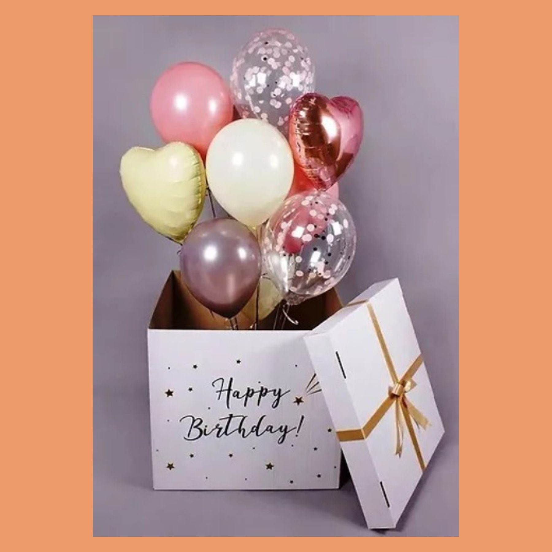 Коробка с шарами. Студия праздничного декора