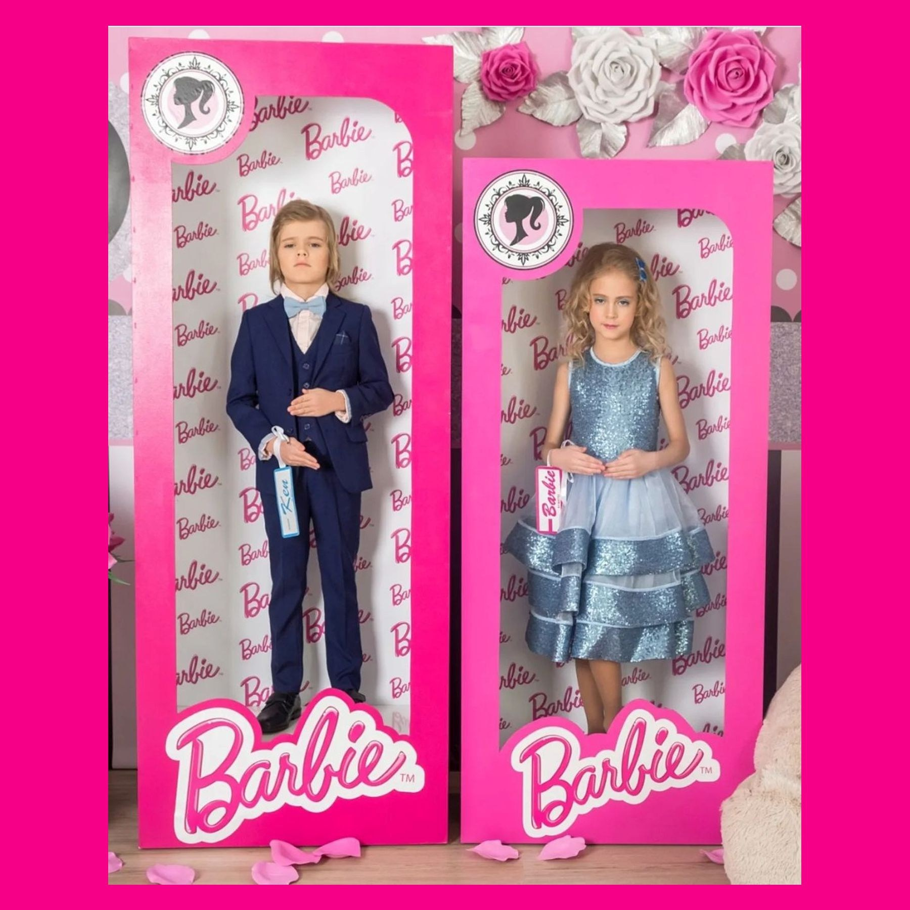 Фотозона коробка Барби. Студия праздничного декора