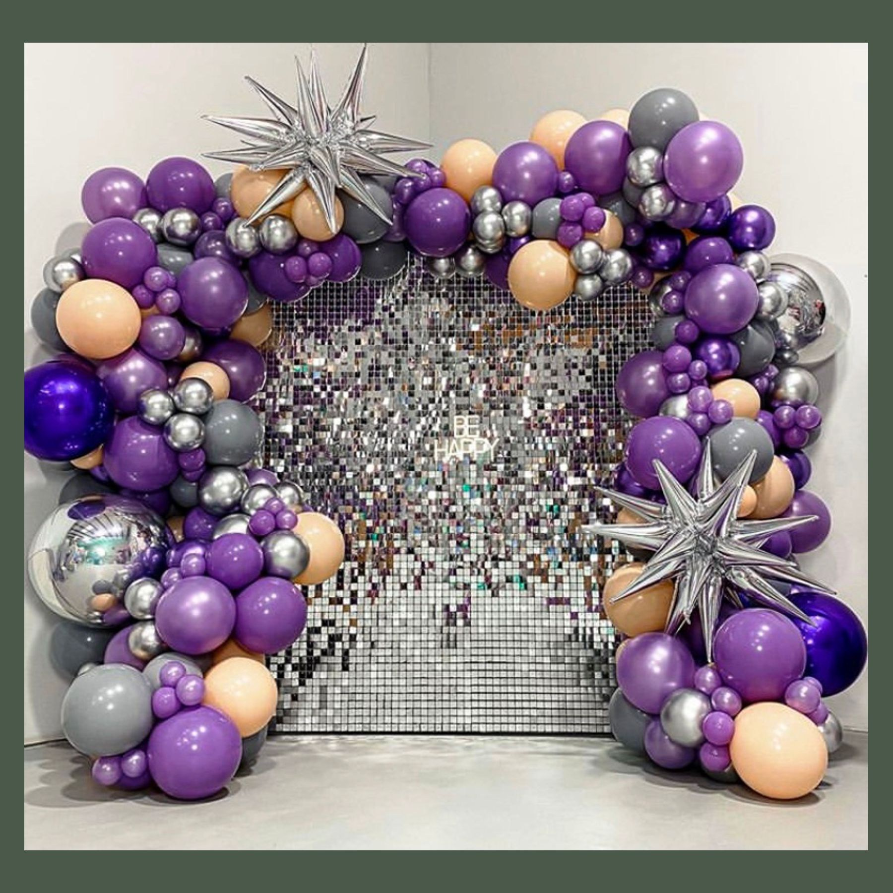 Фотозона из пайеток. Студия праздничного декора