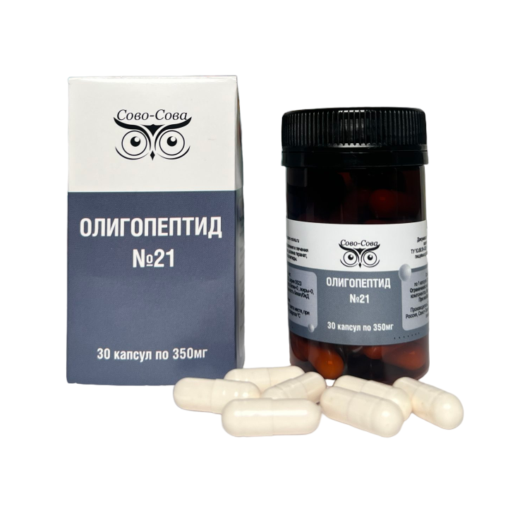 Продукция компании Сово-сова. Каталог. Олигопептиды компании Сово-Сова. Олигопептид 21 пептиды для оздоровления и лечения болезней предстательной железы