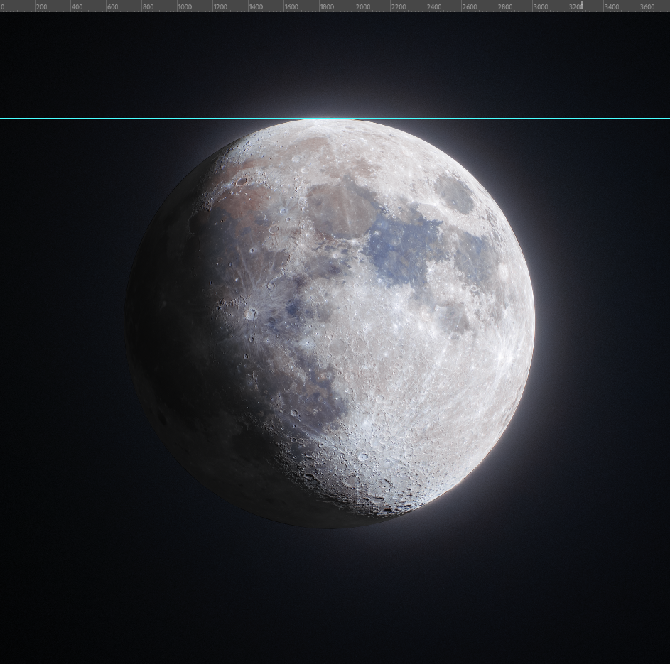 Moon Photography and HDR image Assembly. Photographer Vladimir Korovyakovsky