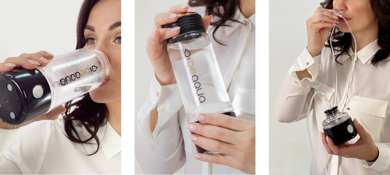 Генератор водородной воды, который содержит в себе три функции: насыщение воды водородом, насыщение воды озоном и водородную ингаляцию