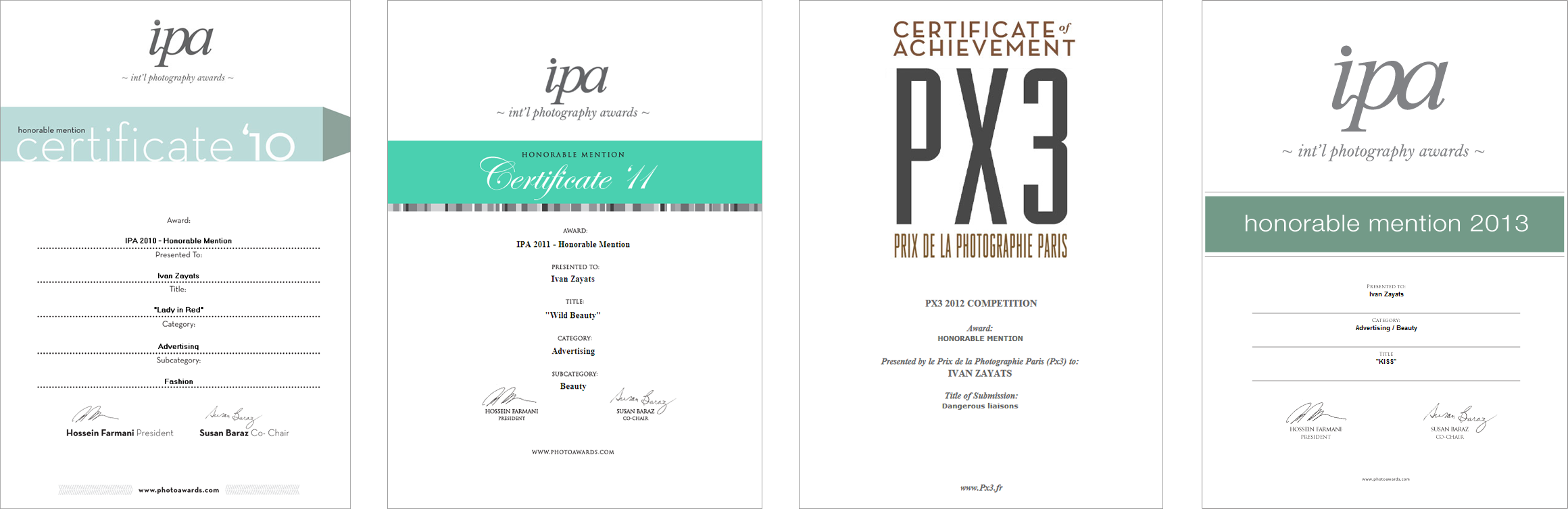 Photographer Ivan Zajats - awards, publications