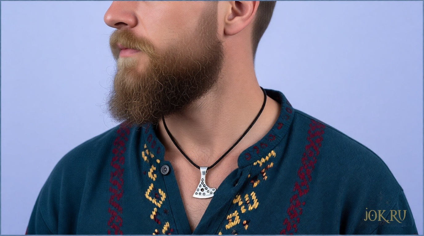 Ручной оберег Топор Перуна, изготовленный на заказ