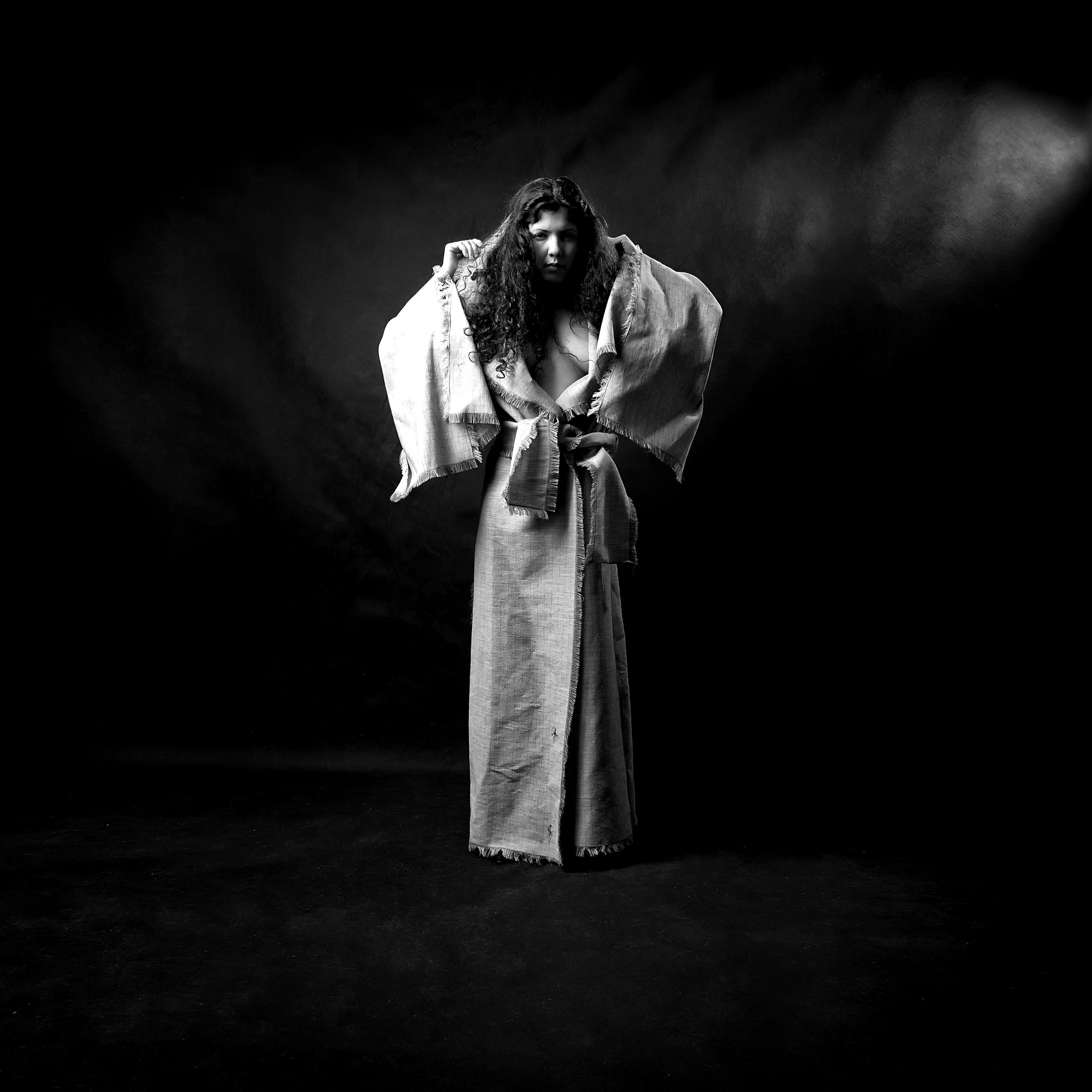 White, background, beautiful, breast, curls, girl, hair, isolated, naked, robe, Белая, волосы, грудь, девушка, изолированная, красивая, кудри, обнаженная, роба, фон