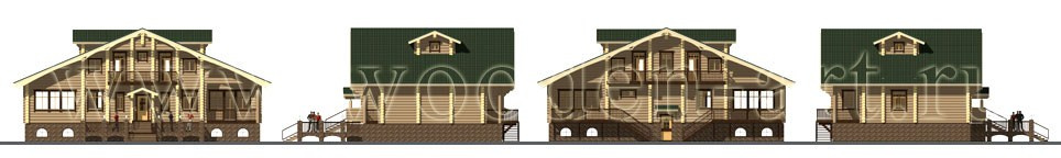 «Иваново» 369 кв. м. Проекты деревянных домов