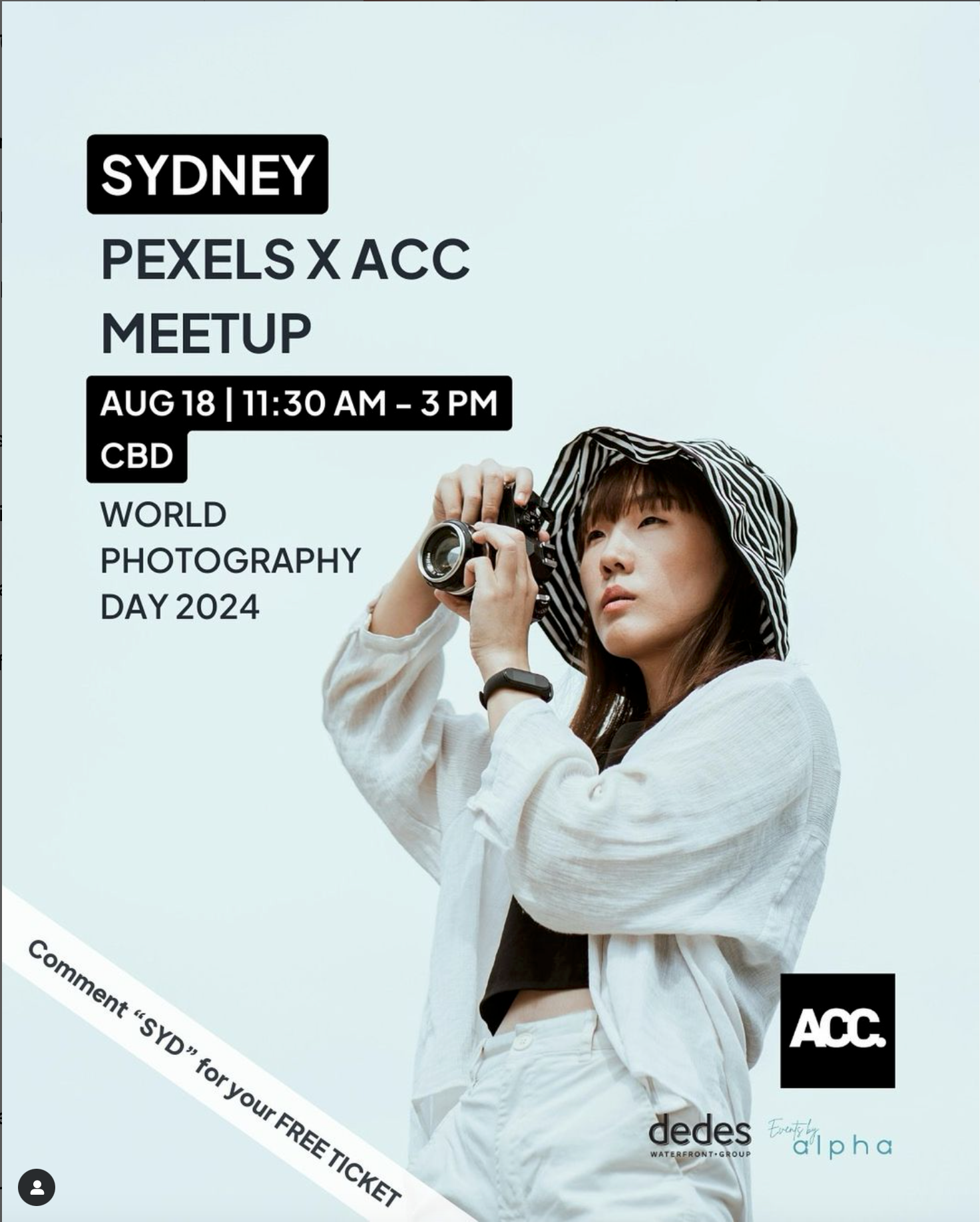 ACC Photowalk. Maria Poleshchuk, commercial photographer in Sydney