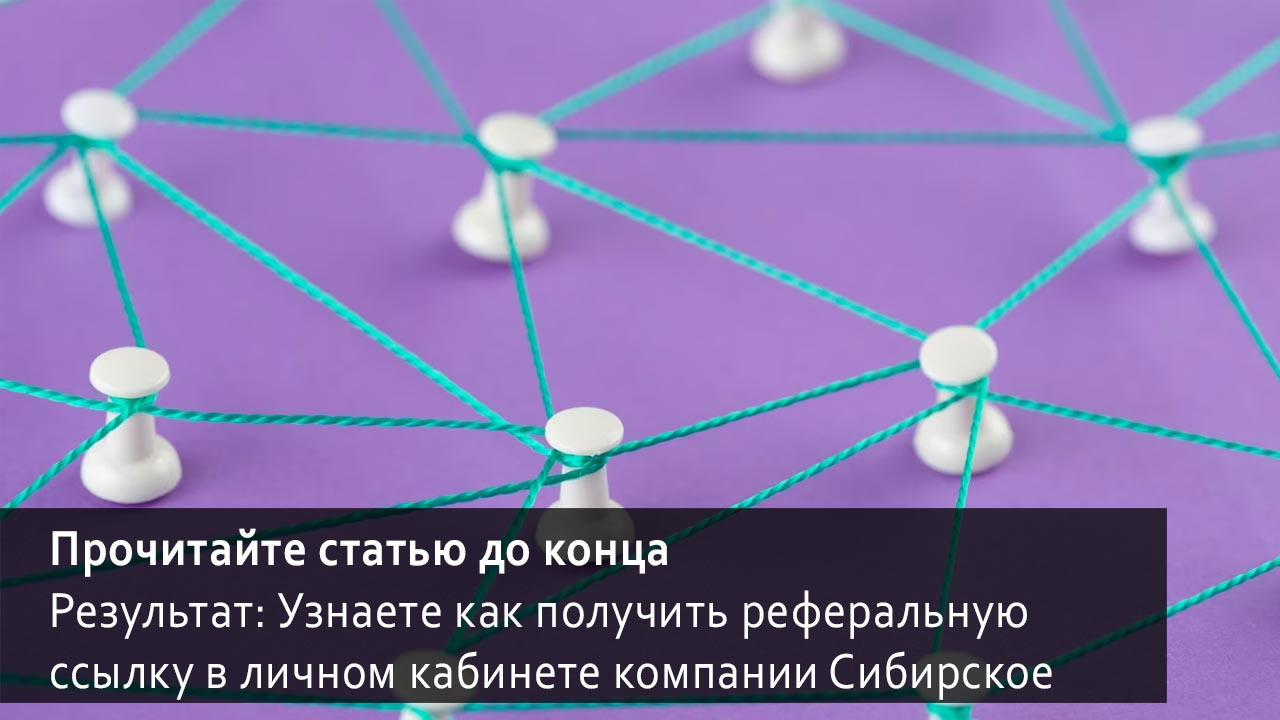 Как получить реферальную ссылку Сибирское Здоровье