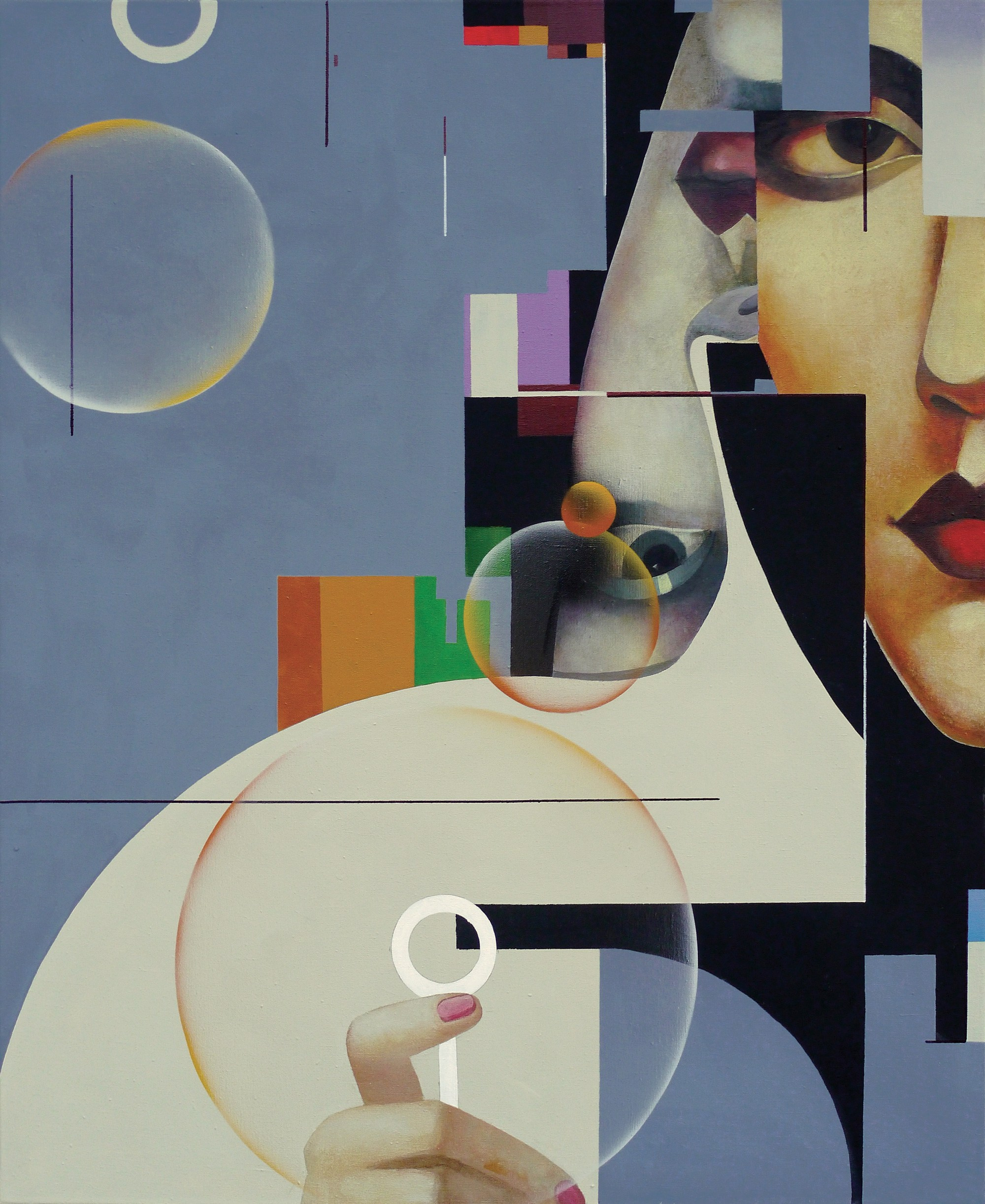 Мыльные пузыри. Художник-абстракционист Ольга Рикун. Москва