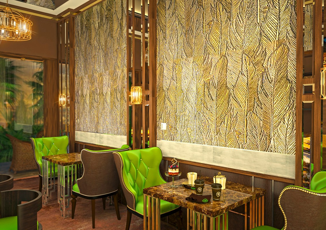 Комплексный дизайн-проект кафе GOLD&SILVER Сочи. Интерьерный дизайнер в Сочи Поплавская Татьяна. Проектирование интерьеров и организация процесса ремонта