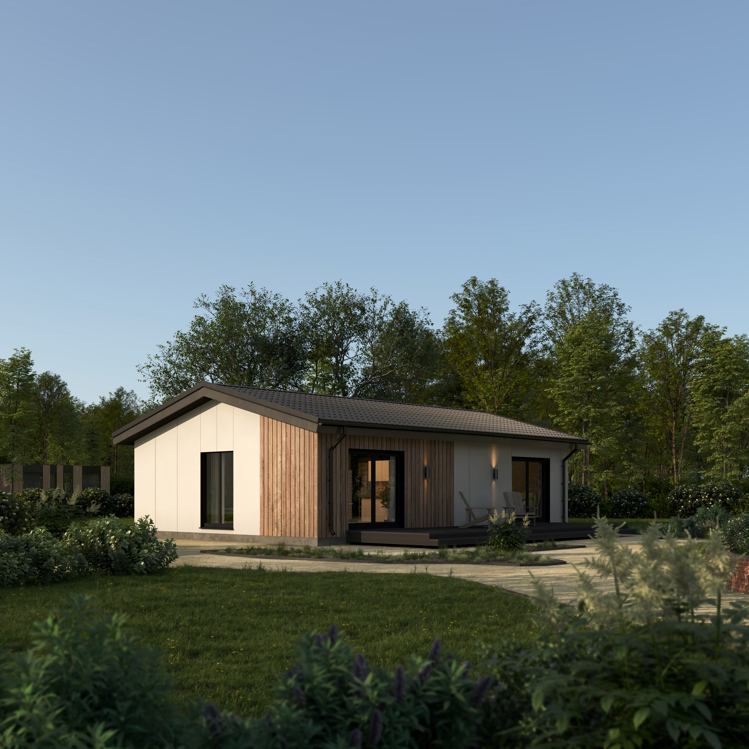 Быстровозводимый дом под ключ серии Микеле 100