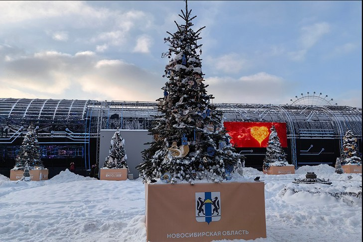 Ель Новосибирской области в Москве на ВДНХ. Сувениры и подарки с Ордынской росписью | Новосибирск