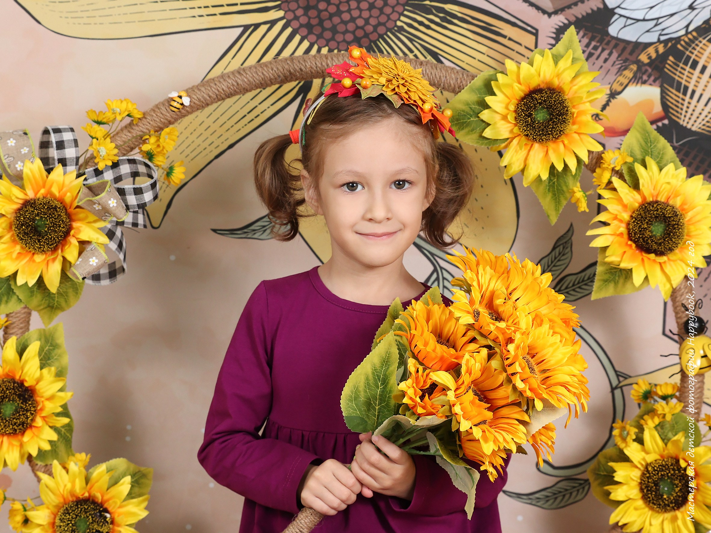 Фотосессия «Пчёлки». Детский фотограф в Алматы, виньетки, выпускной альбом Алматы