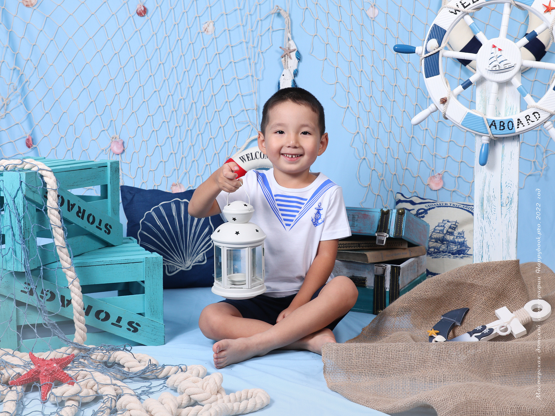Фотосессия «Морячок». Детский фотограф в Алматы, виньетки, выпускной альбом Алматы