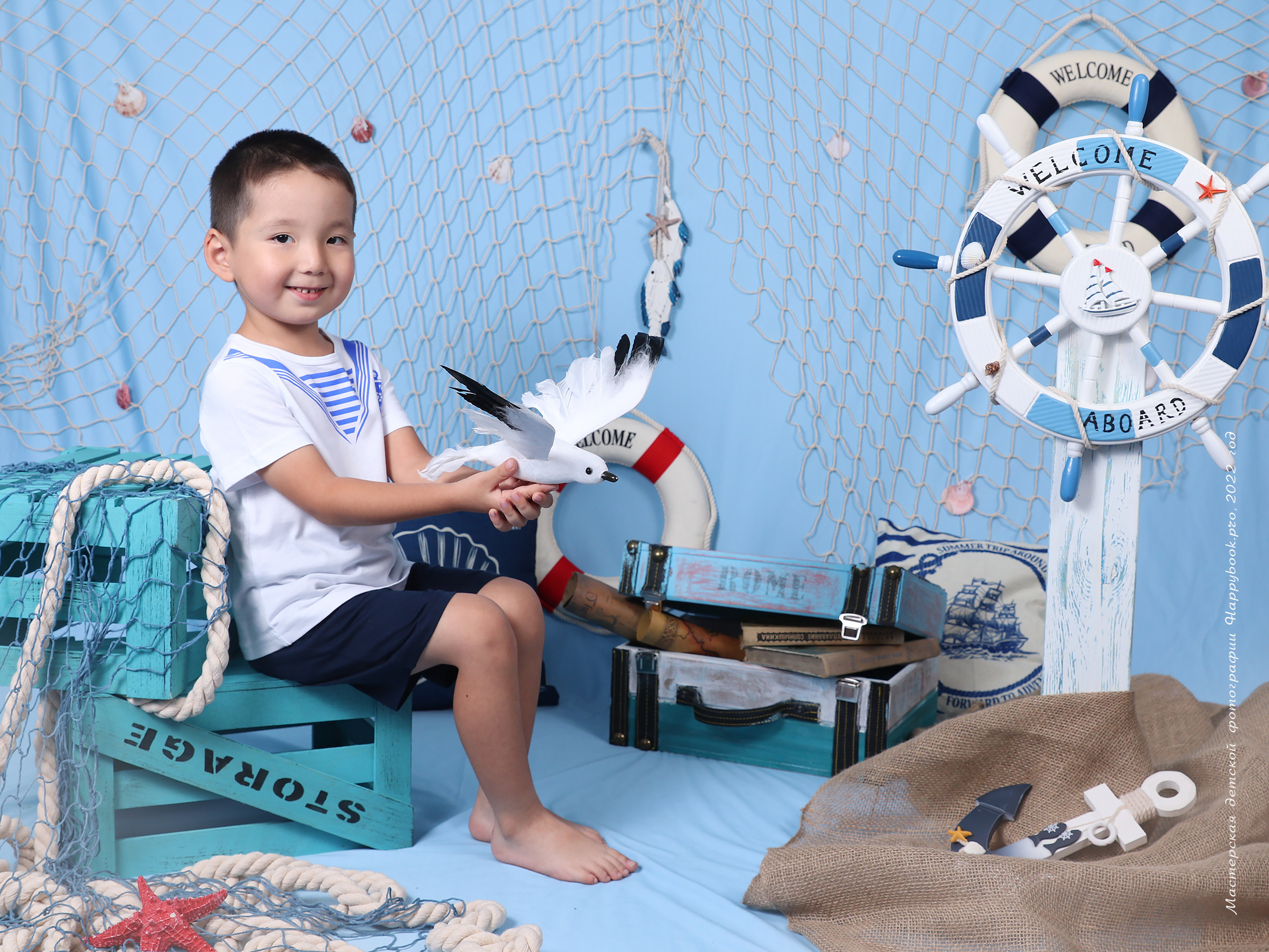 Фотосессия «Морячок». Детский фотограф в Алматы, виньетки, выпускной альбом Алматы