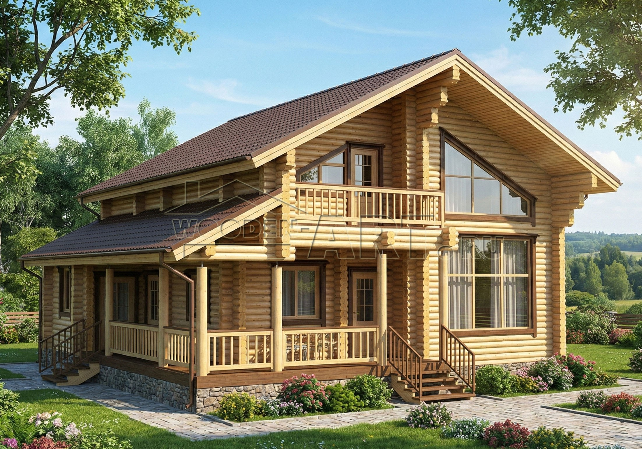 «Опалиха» 222 кв. м. Проекты деревянных домов. Архитектор Ольга Мальцева