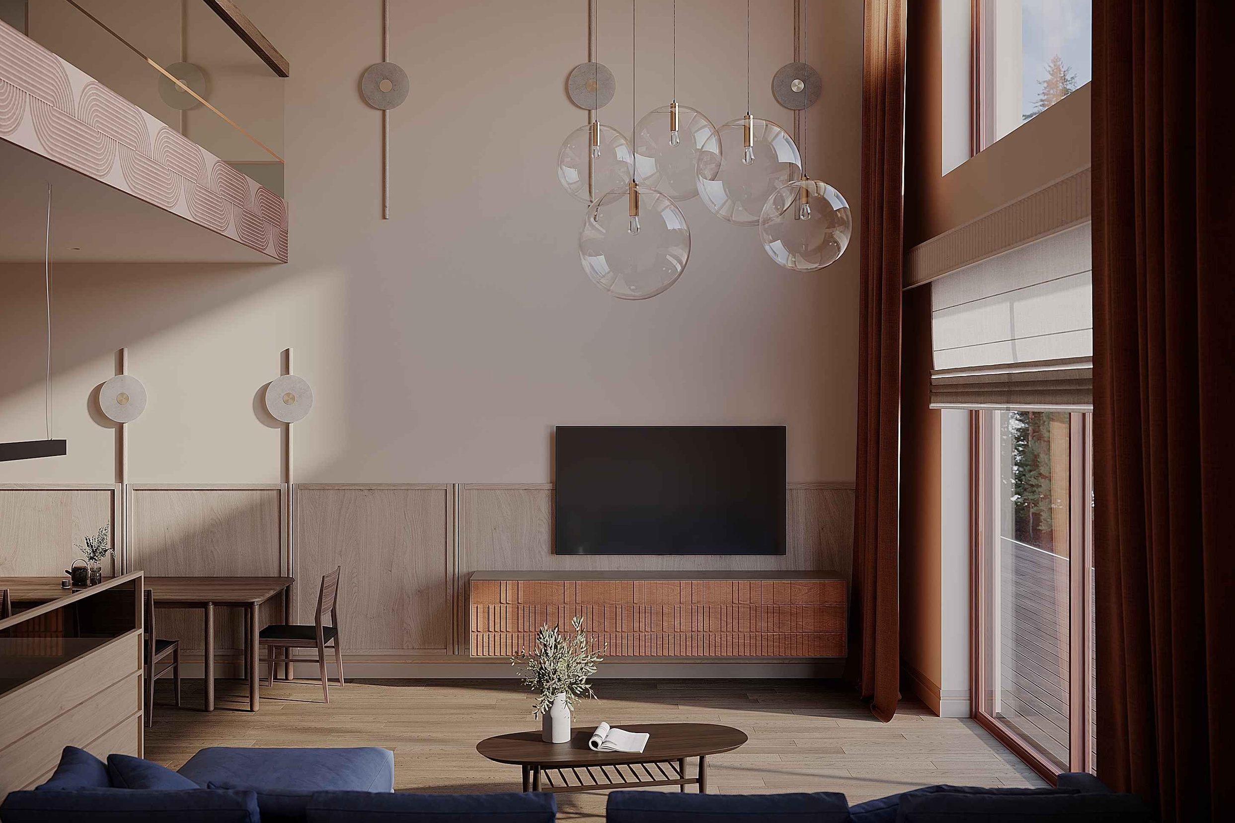 Дизайн интерьера большого дома в Самарской области. Студия дизайна интерьера «Строчка» | Москва, Санкт-Петербург, Самара, Казань, Тольятти, Ульяновск и другие города России