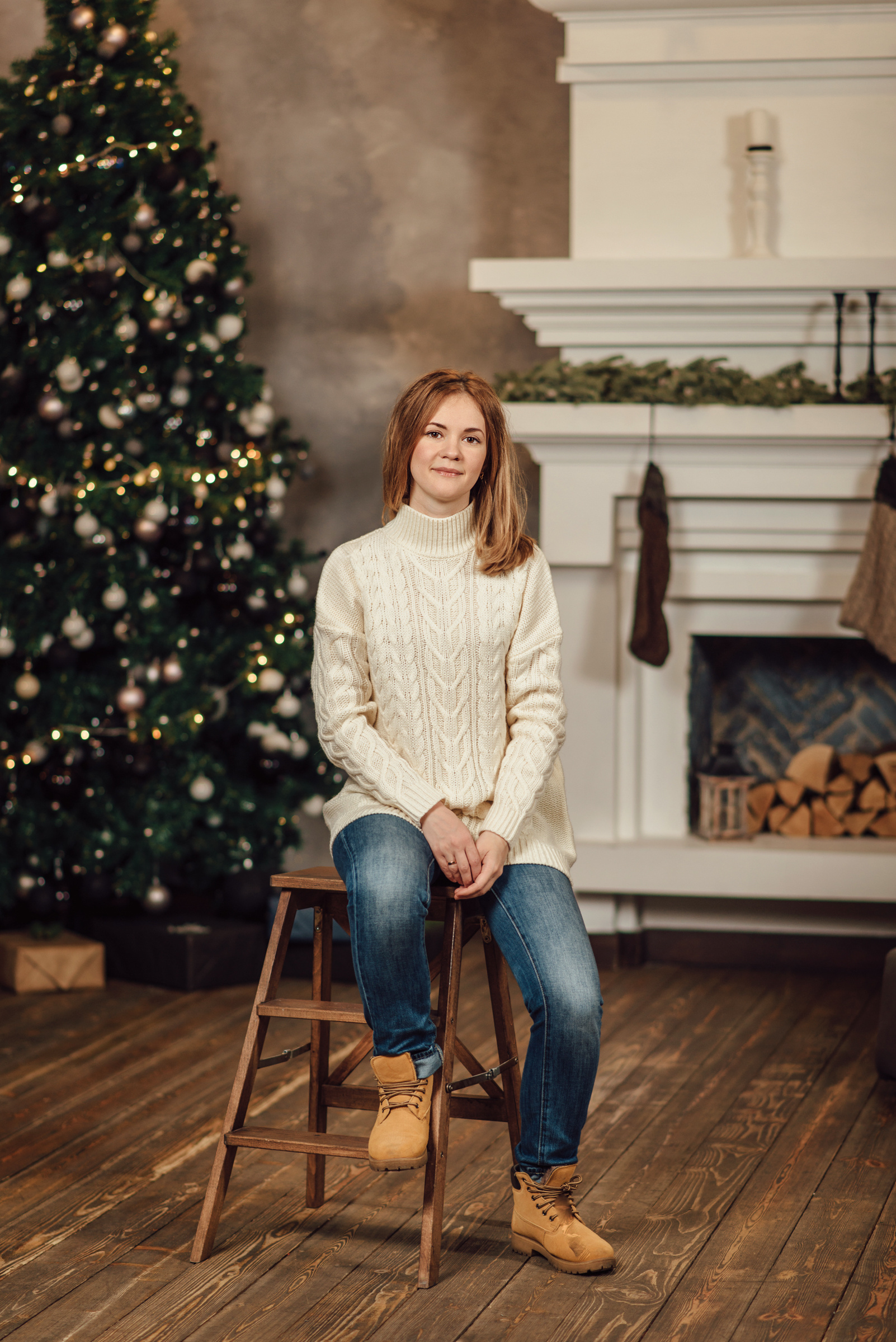 новогодняя фотосессия в студии в спб