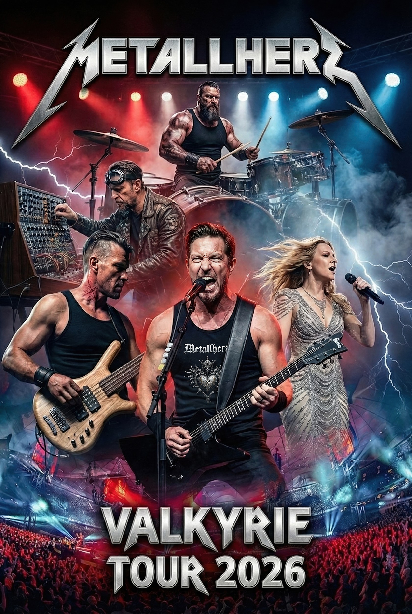 Афиша группы Metallherz - индустриальный метал, симфонический и мелодичный. Тур 2026 Валькирия