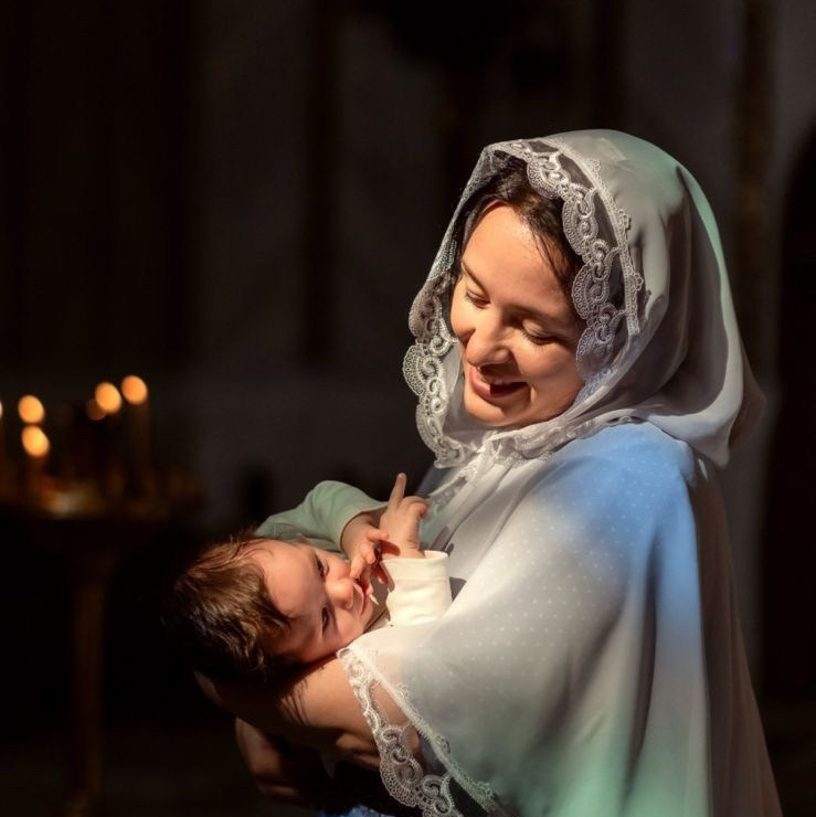 Крещение. Детский и семейный фотограф Татьяна Рыбалко. Фотосессии у вас дома