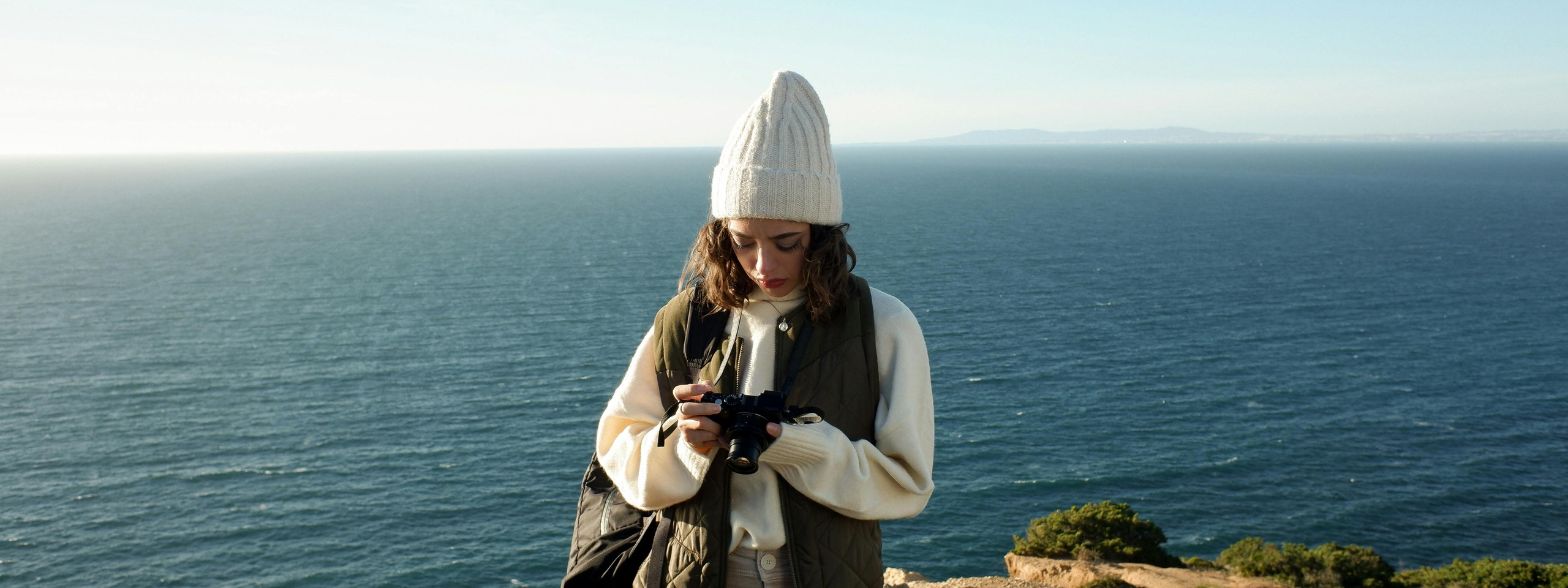 Coastal Photographer Exploring the Ocean View for Social Marketing Strategy