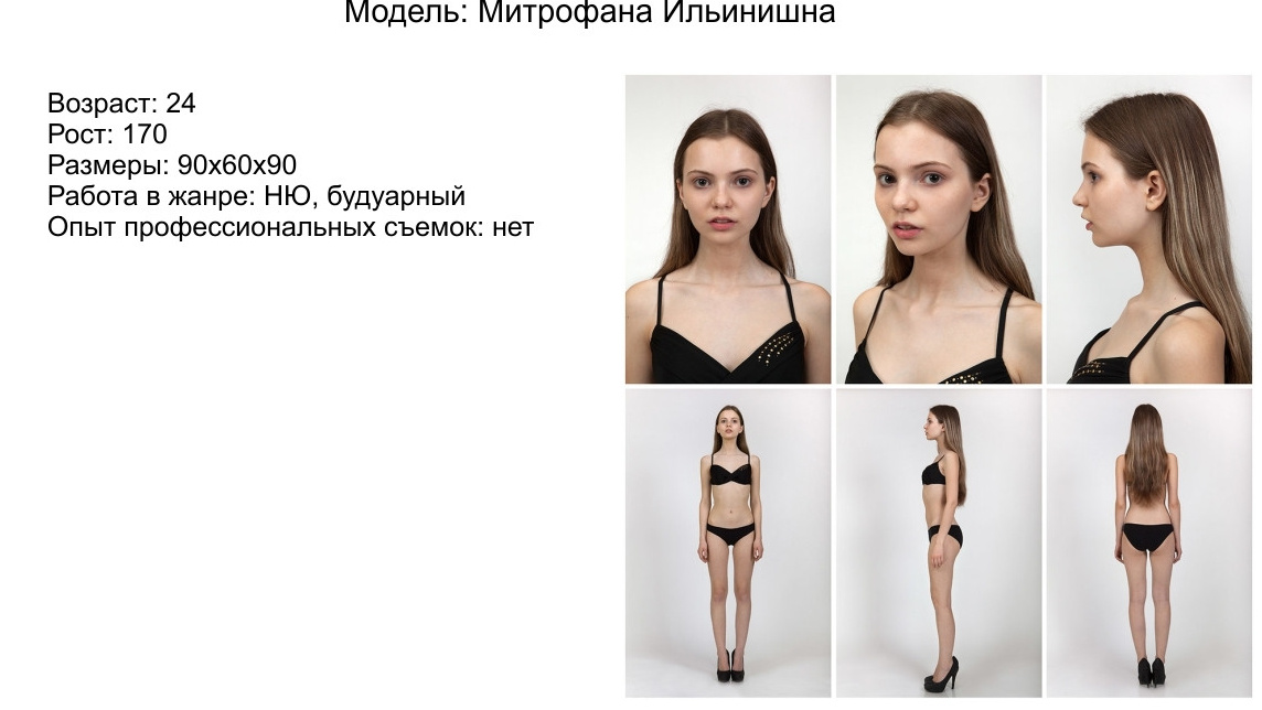 Для девушек, моделей и ТФП