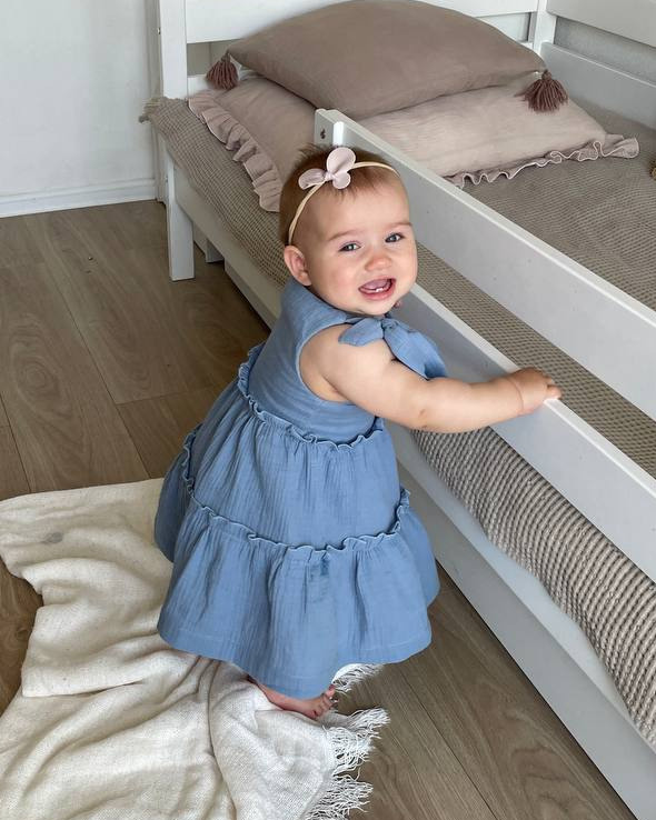 059 Сарафан на завязках. Эко-одежда для детей