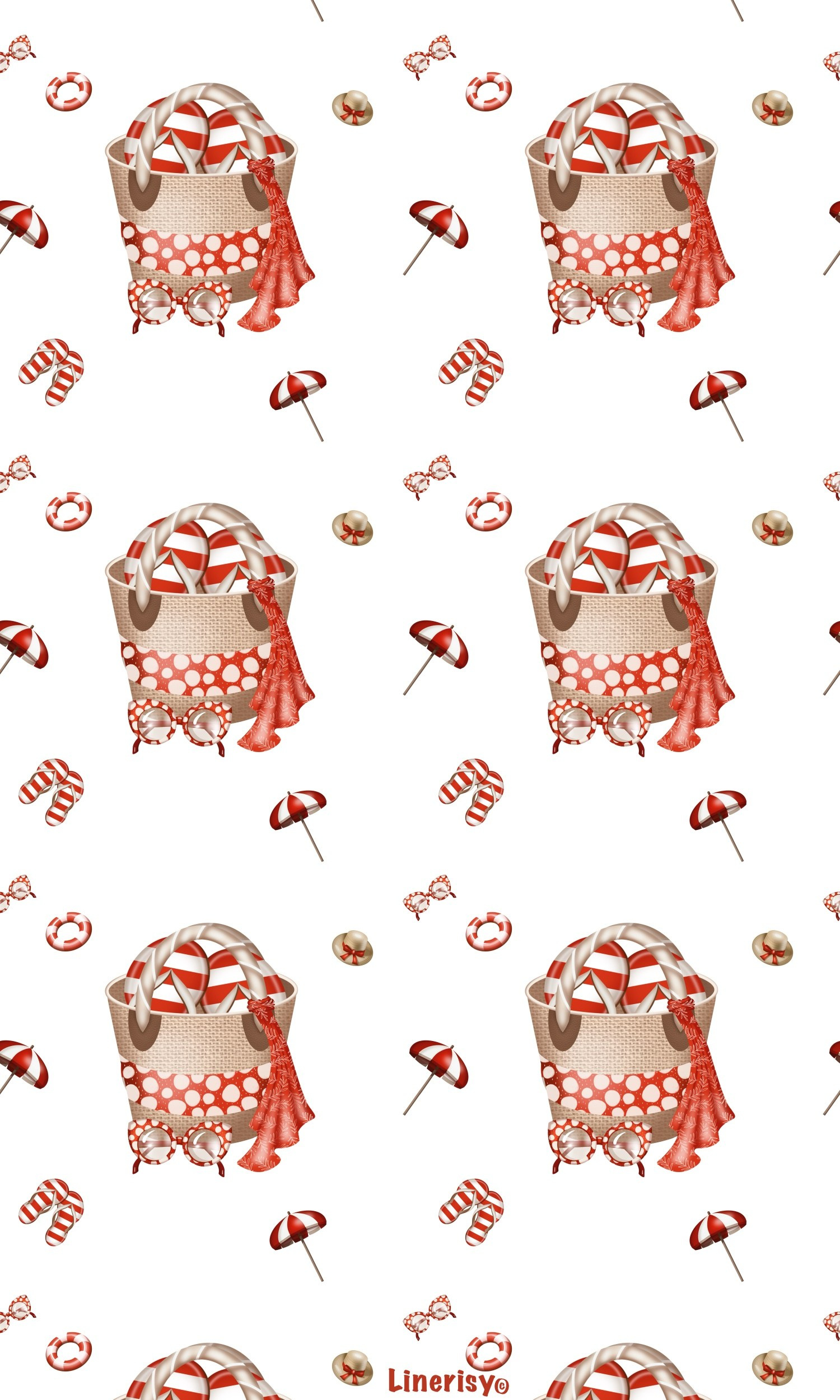 Морские паттерны. Художник-иллюстратор Евгения Бекренёва