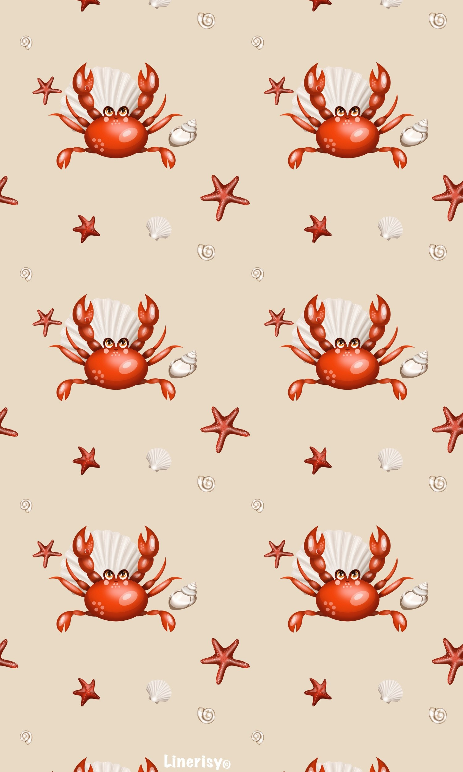 Морские паттерны. Художник-иллюстратор Евгения Бекренёва