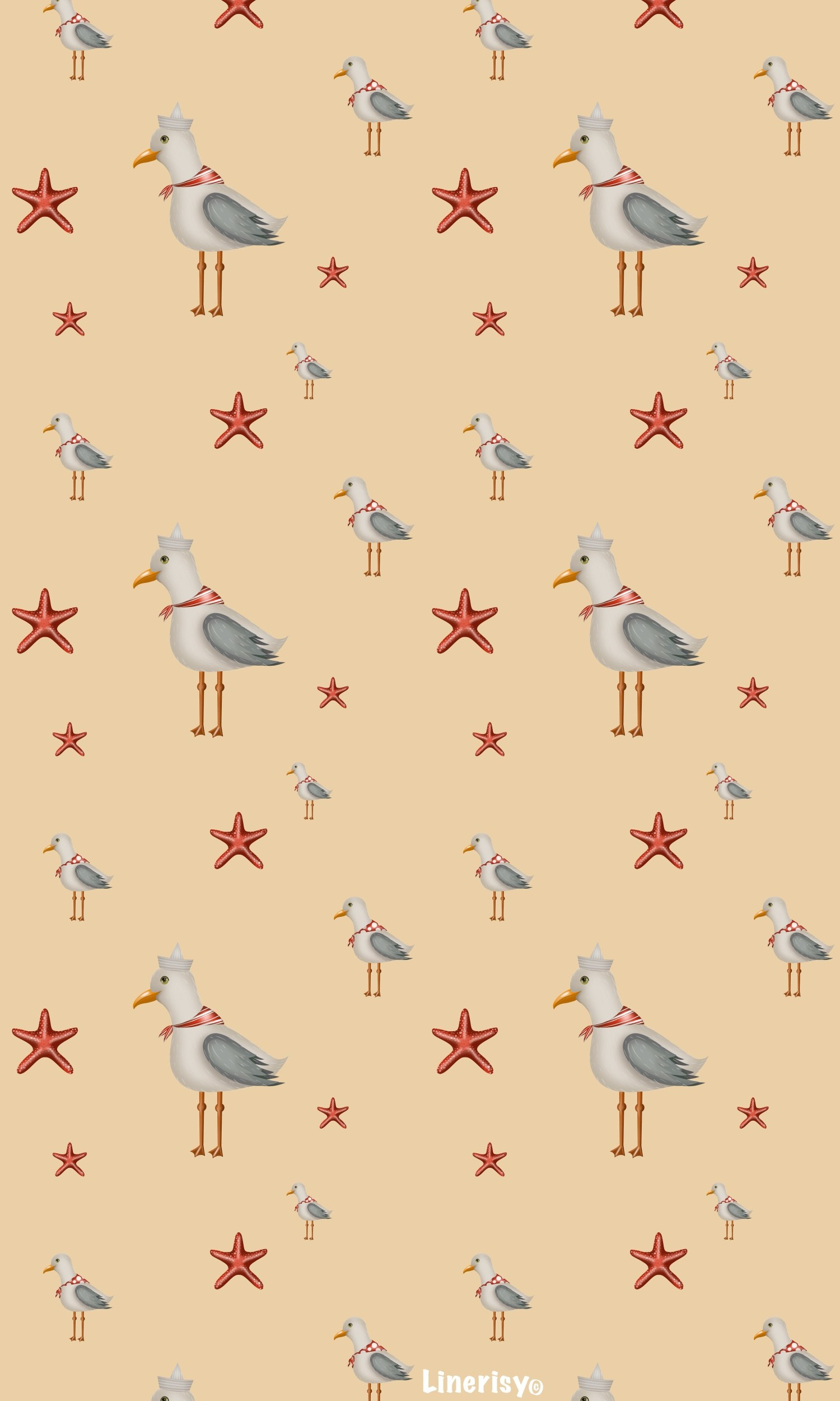 Морские паттерны. Художник-иллюстратор Евгения Бекренёва