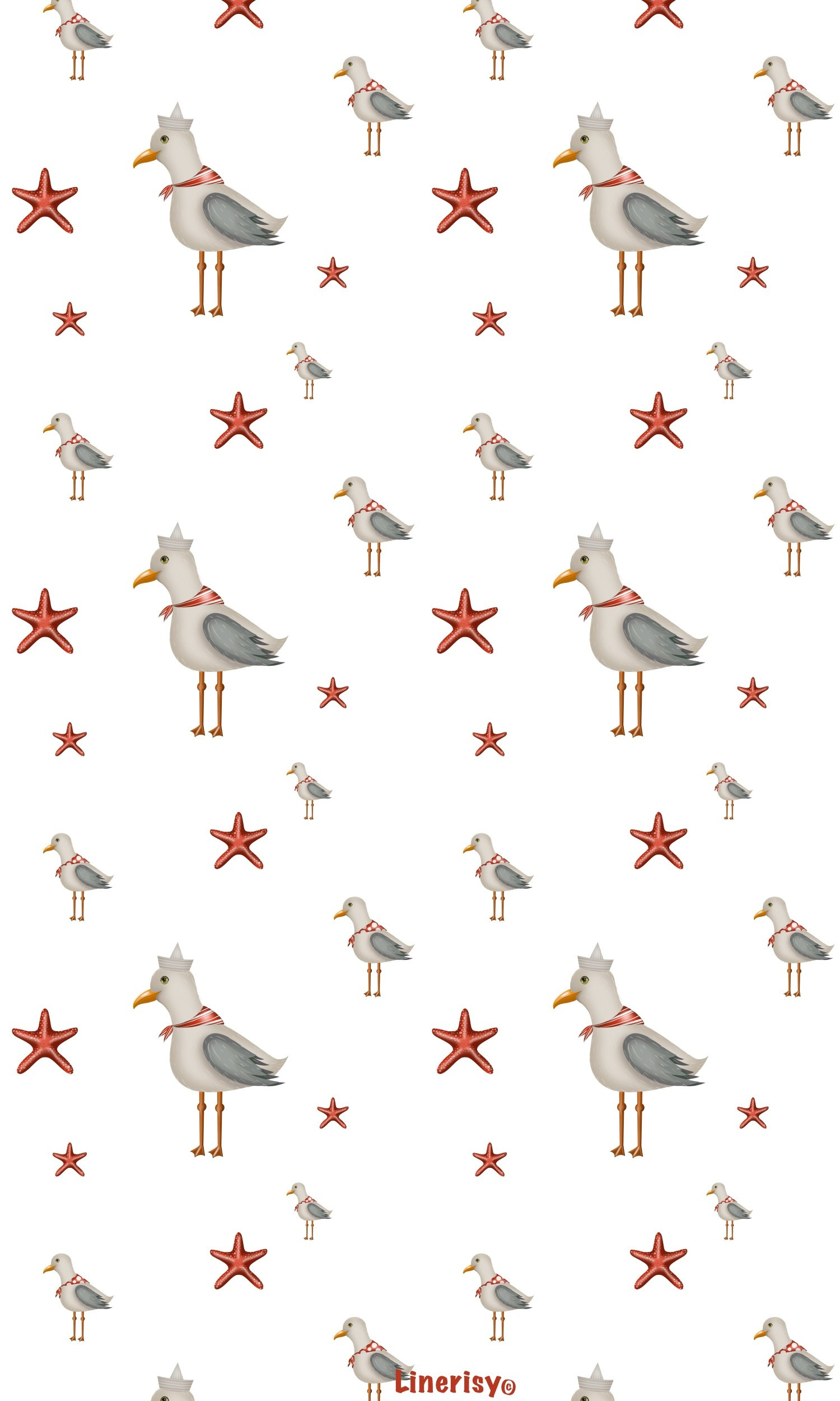 Морские паттерны. Художник-иллюстратор Евгения Бекренёва