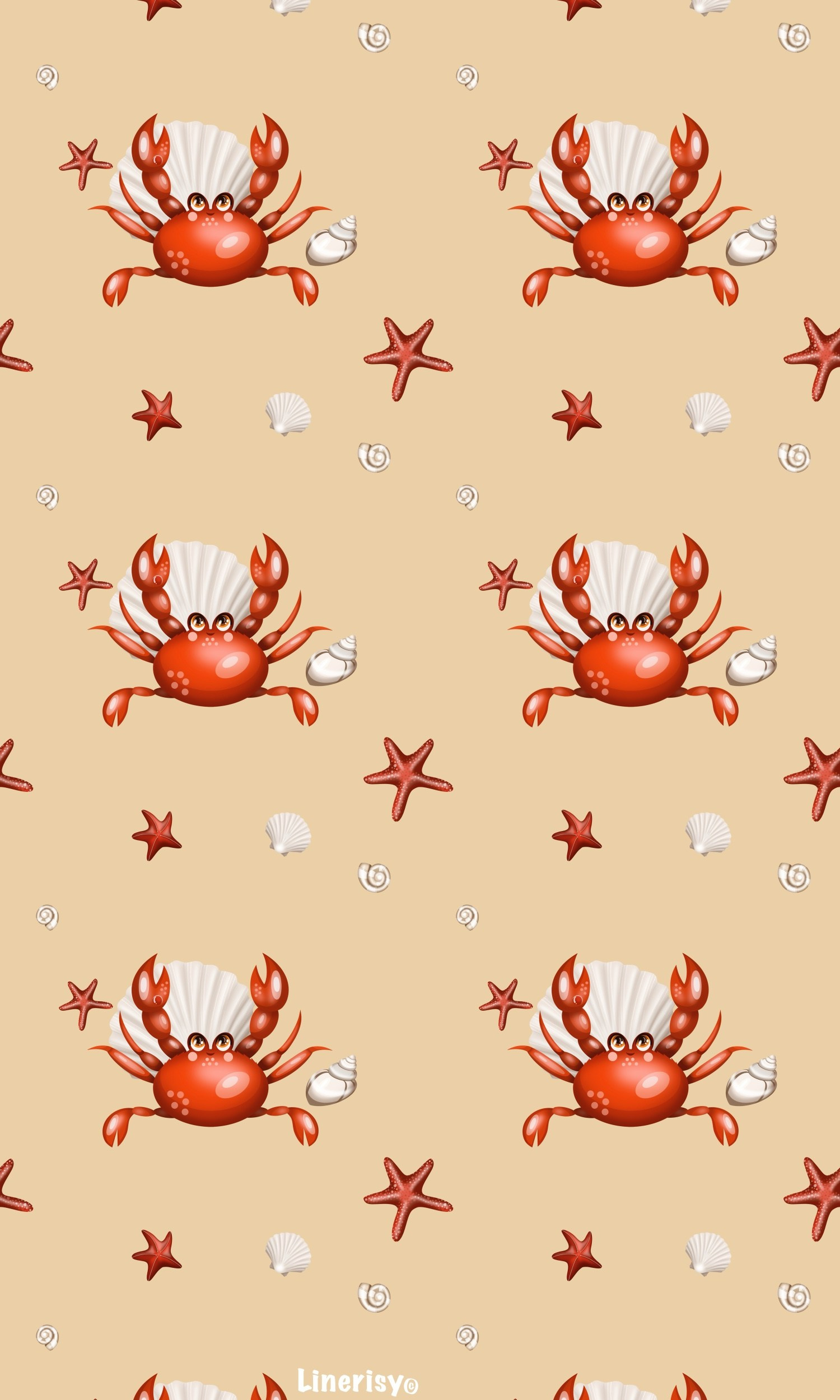 Морские паттерны. Художник-иллюстратор Евгения Бекренёва