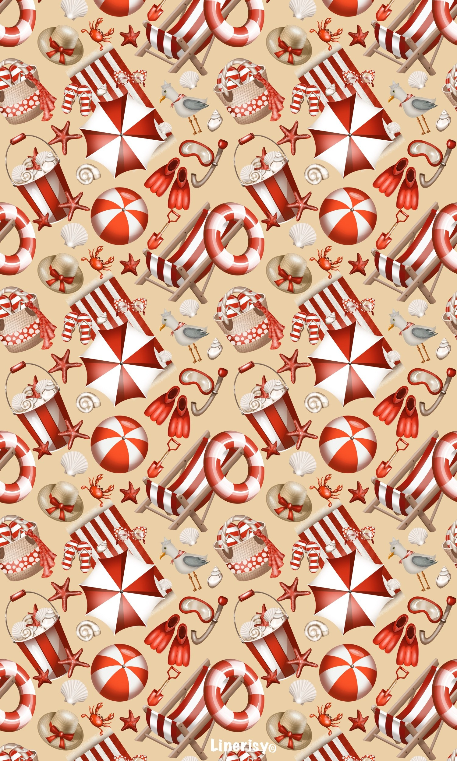 Морские паттерны. Художник-иллюстратор Евгения Бекренёва