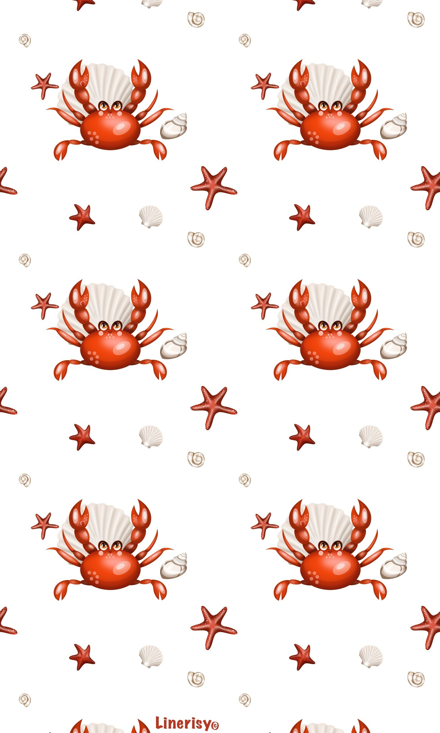 Морские паттерны. Художник-иллюстратор Евгения Бекренёва