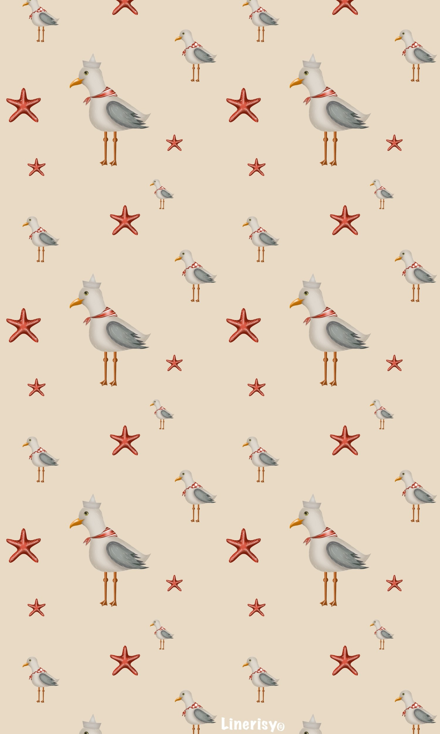 Морские паттерны. Художник-иллюстратор Евгения Бекренёва