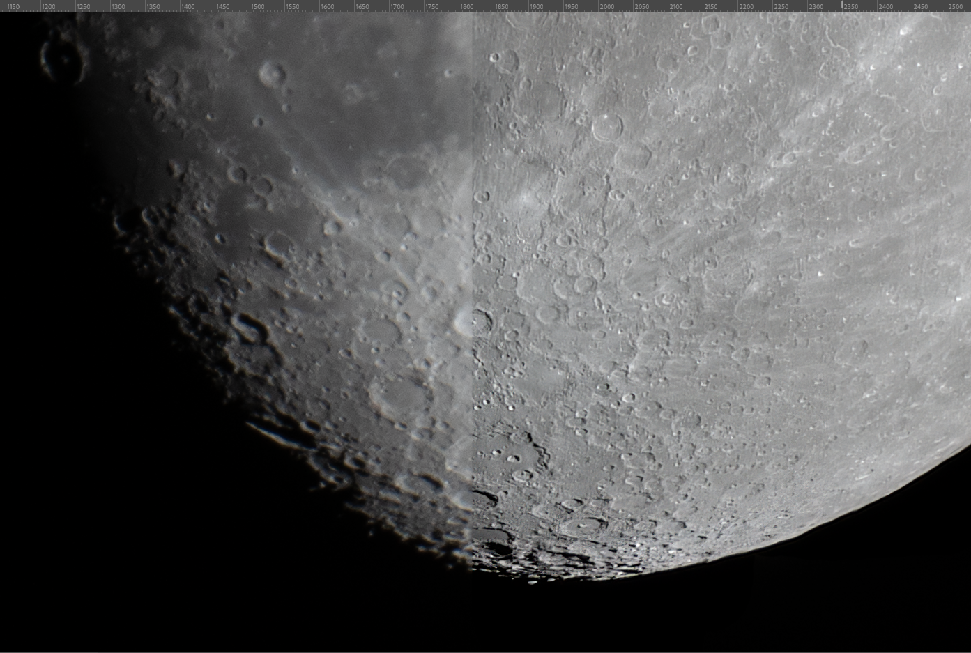 Moon Photography and HDR image Assembly. Photographer Vladimir Korovyakovsky