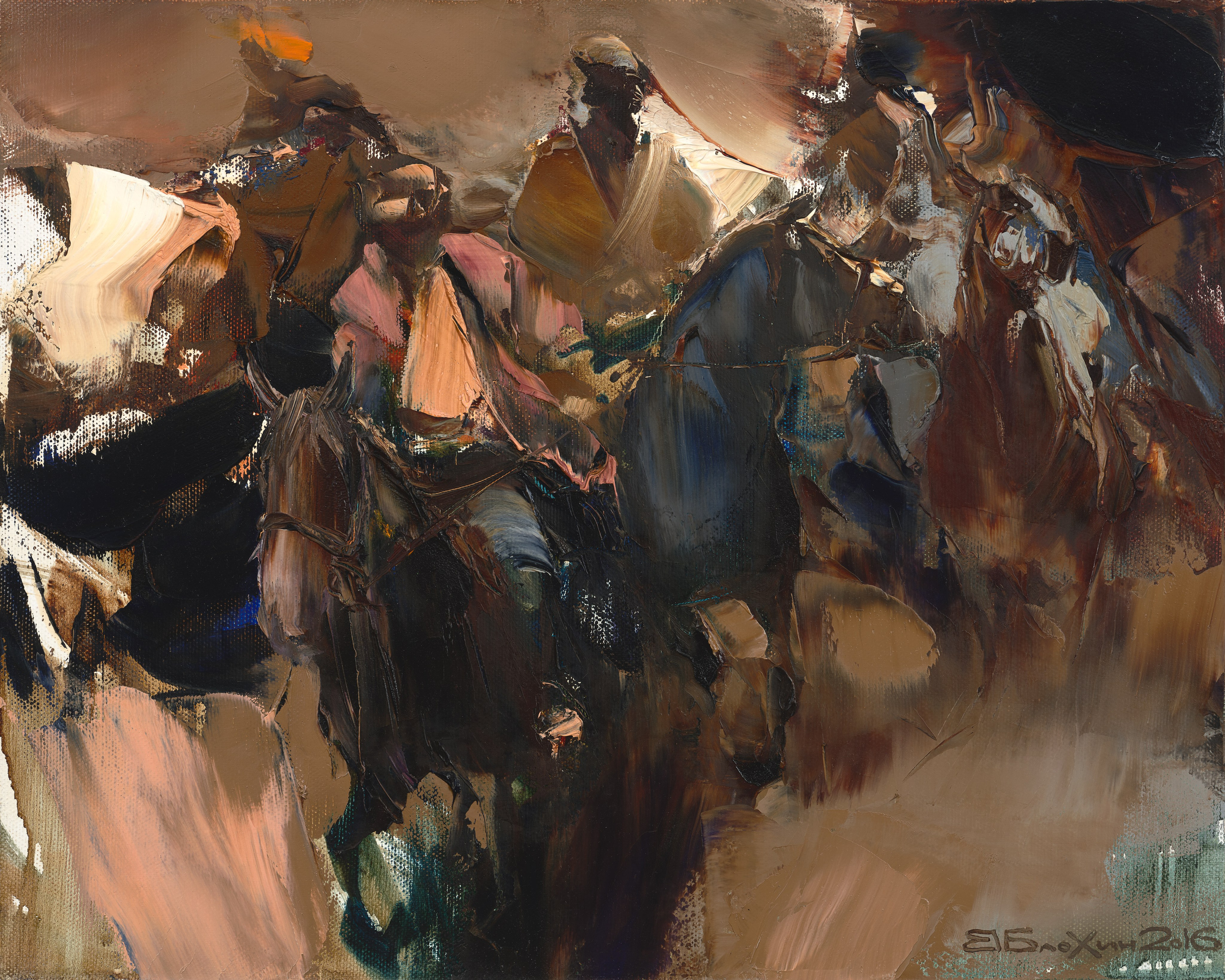 «Этюд со всадниками 3» - Валерий Блохин