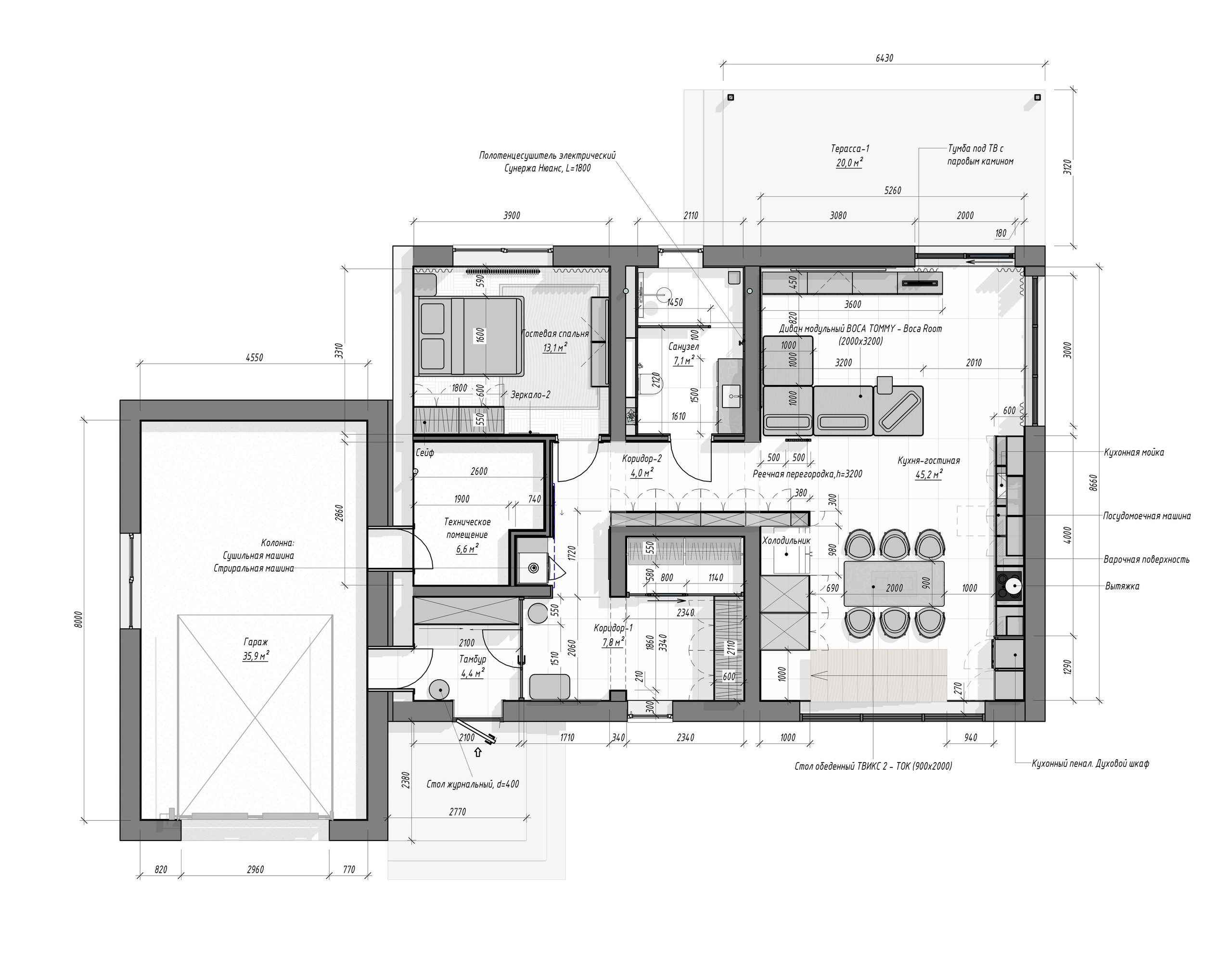 Загородный дом Иван (WEB). Архитектурно-дизайнерское бюро ROOMS