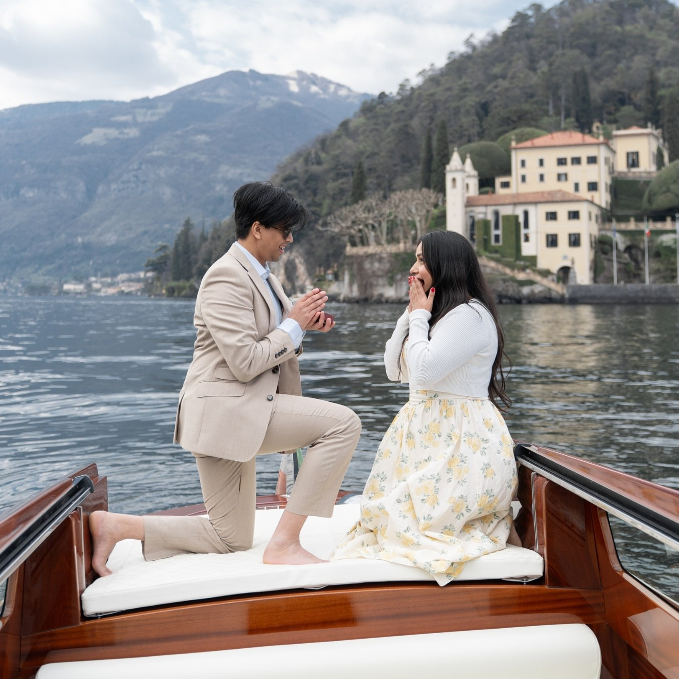 Villa del Balbianello proposal, the moment she said yes