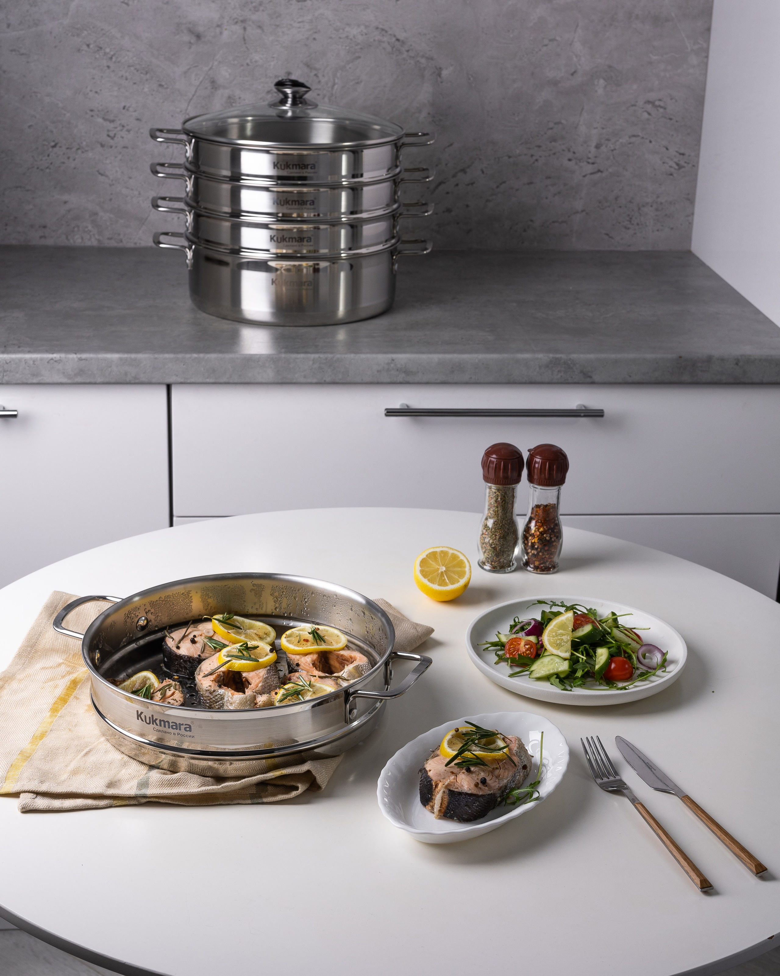 Тушеная рыба в пароварке kukmara