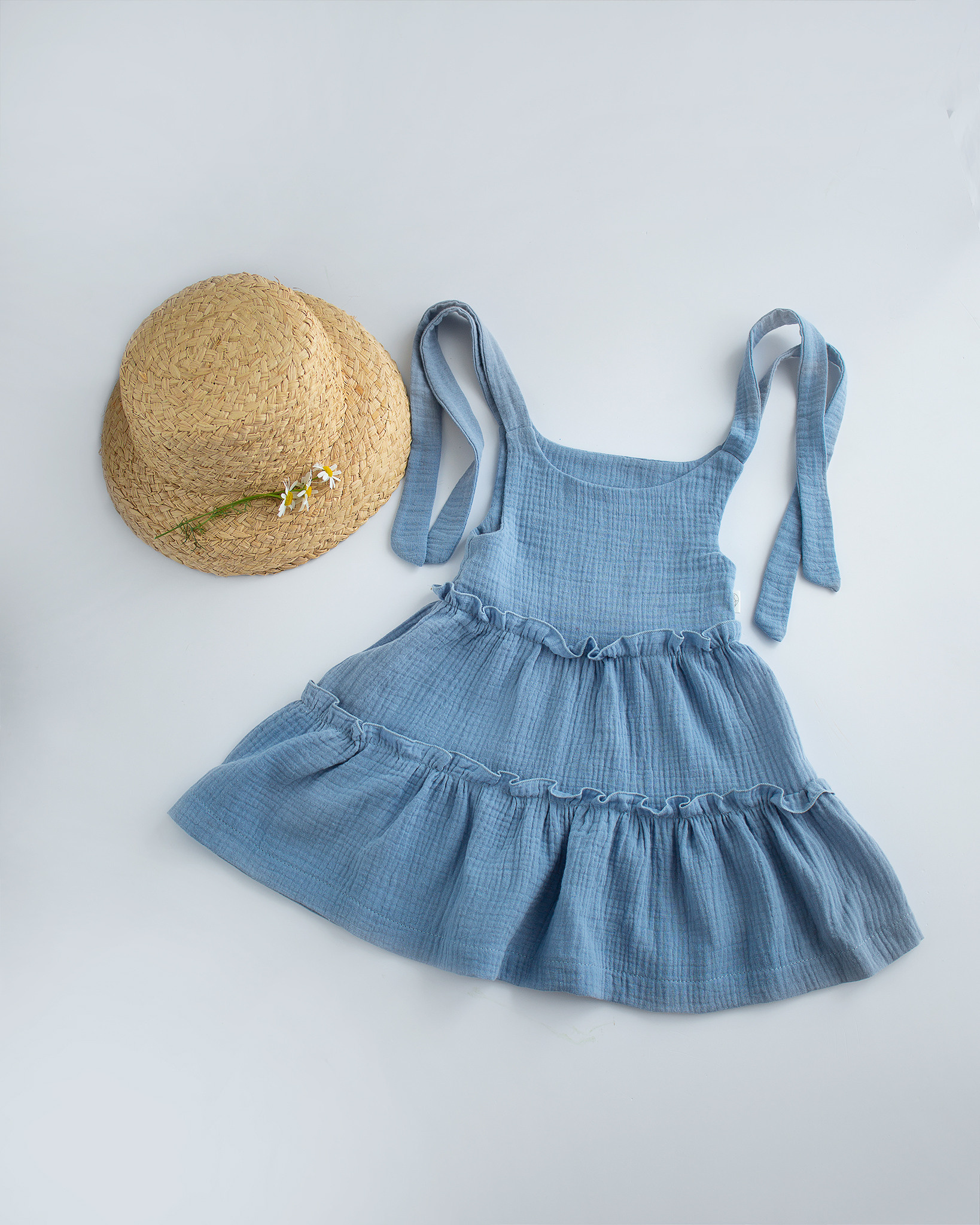 059 Сарафан на завязках. Эко-одежда для детей