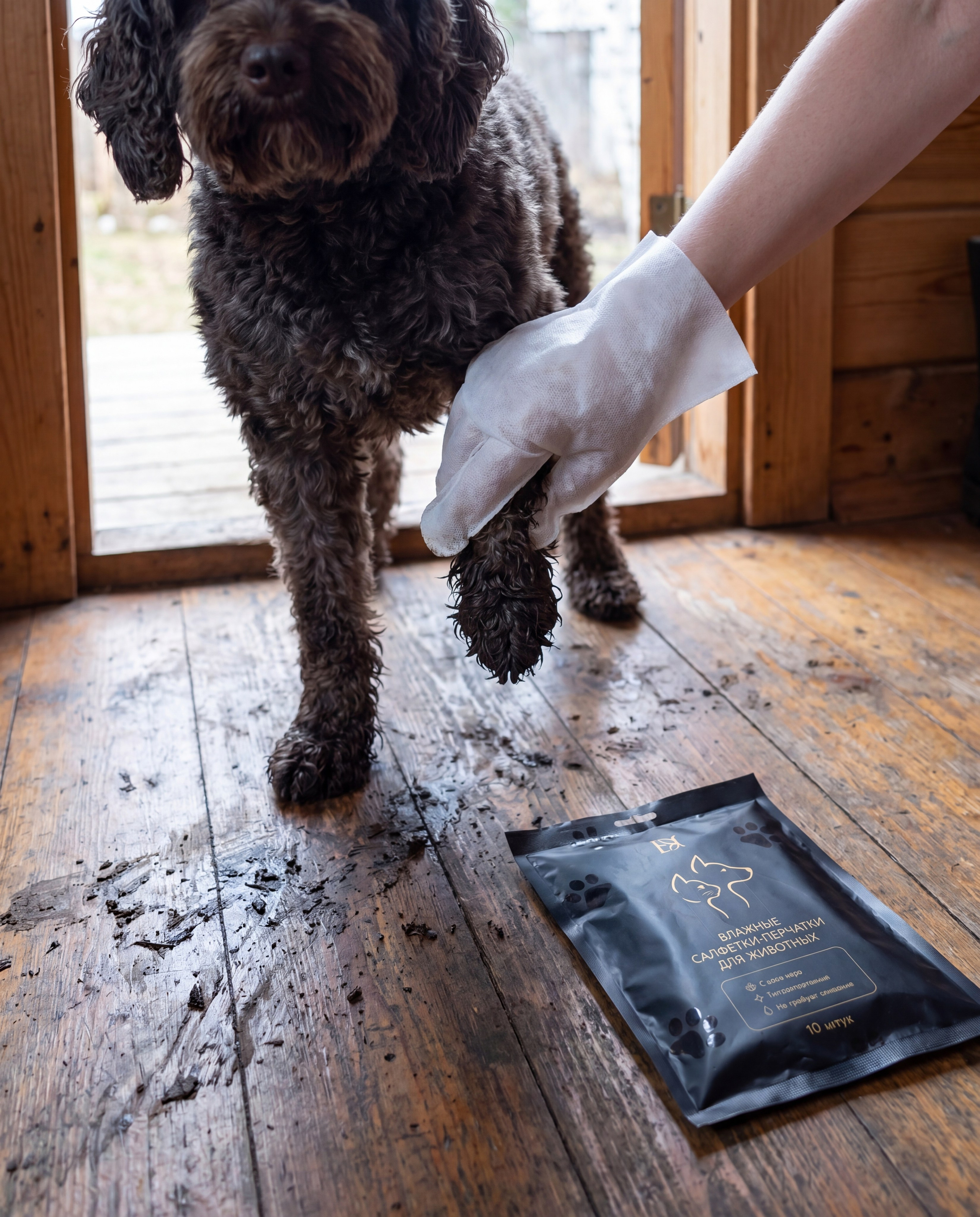 Влажные салфетки-перчатки для животных ED ONE — уход без воды. ED ONE — влажные салфетки-перчатки для лошадей и животных