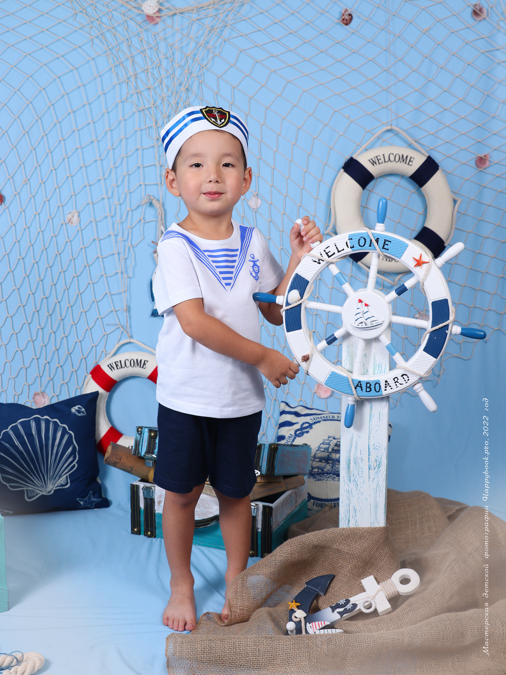 Фотосессия «Морячок». Детский фотограф в Алматы, виньетки, выпускной альбом Алматы