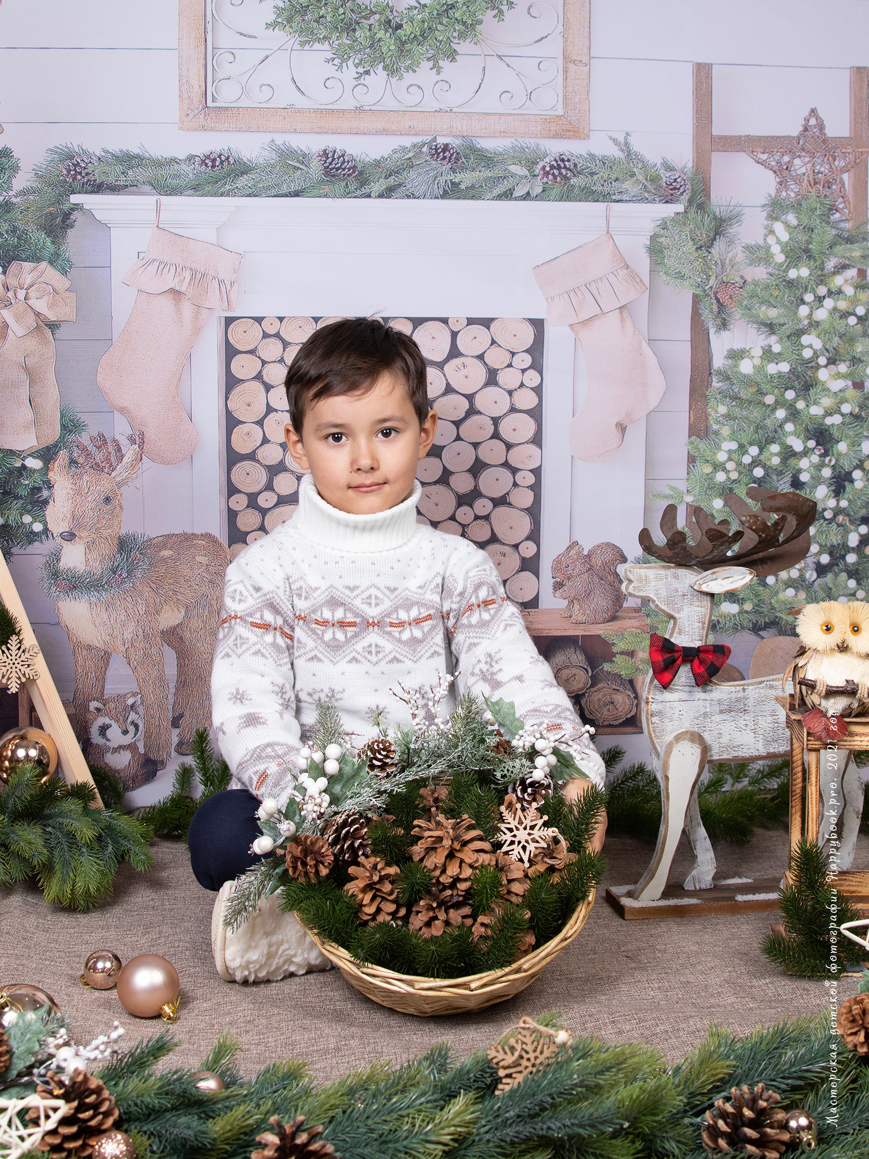 Новогодняя сказка. Детский фотограф в Алматы, виньетки, выпускной альбом Алматы