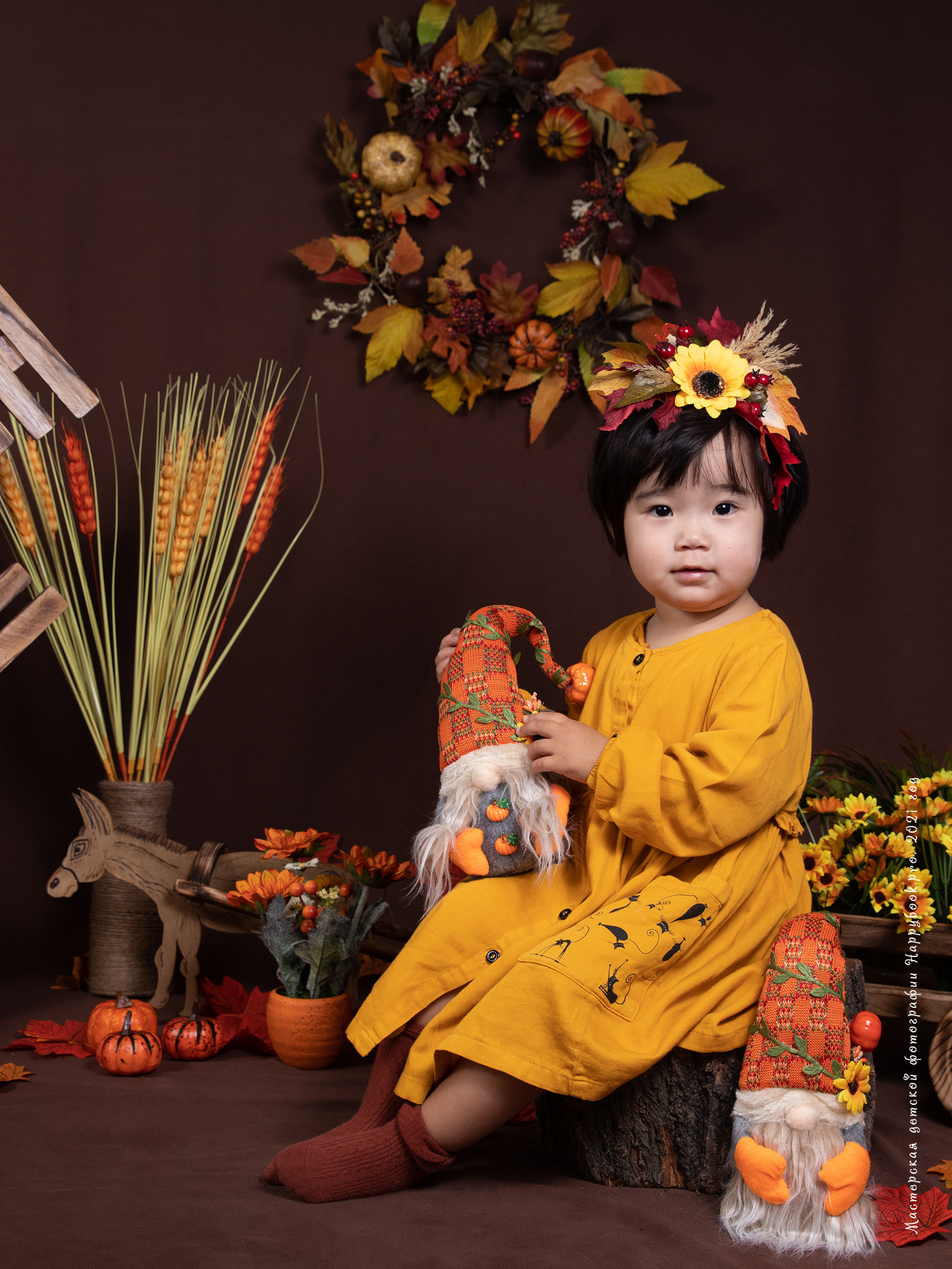 Краски осени. Детский фотограф в Алматы, виньетки, выпускной альбом Алматы