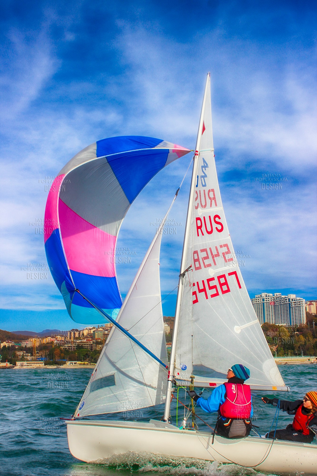 Логотип для Федерации парусного спорта г. сочи. Интерьерный дизайнер в Сочи Поплавская Татьяна. Проектирование интерьеров и организация процесса ремонта