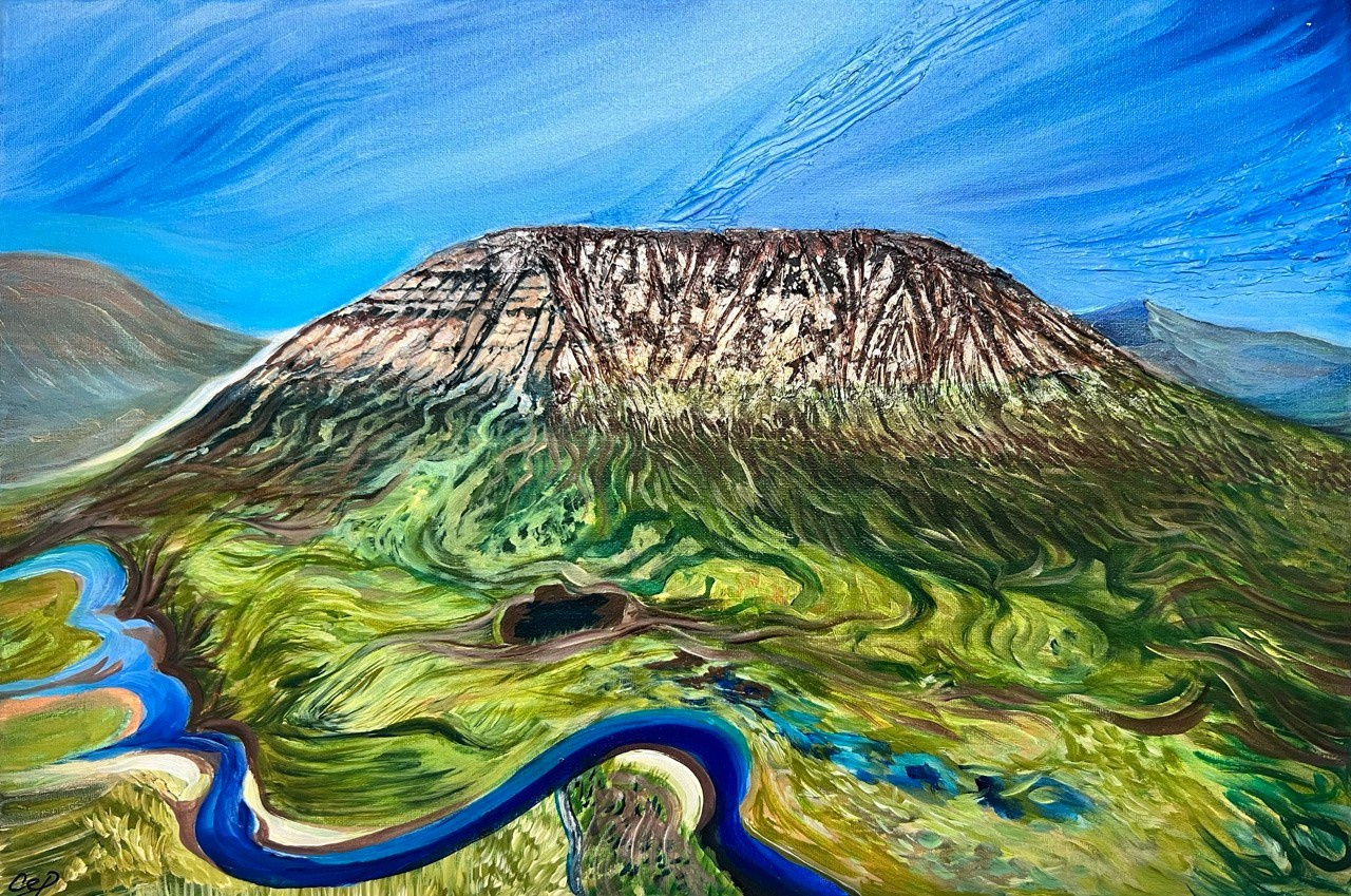 картина горный пейзаж плато путорана